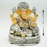Dagdusheth Halwai Ganpati Murti - Silver Plated
